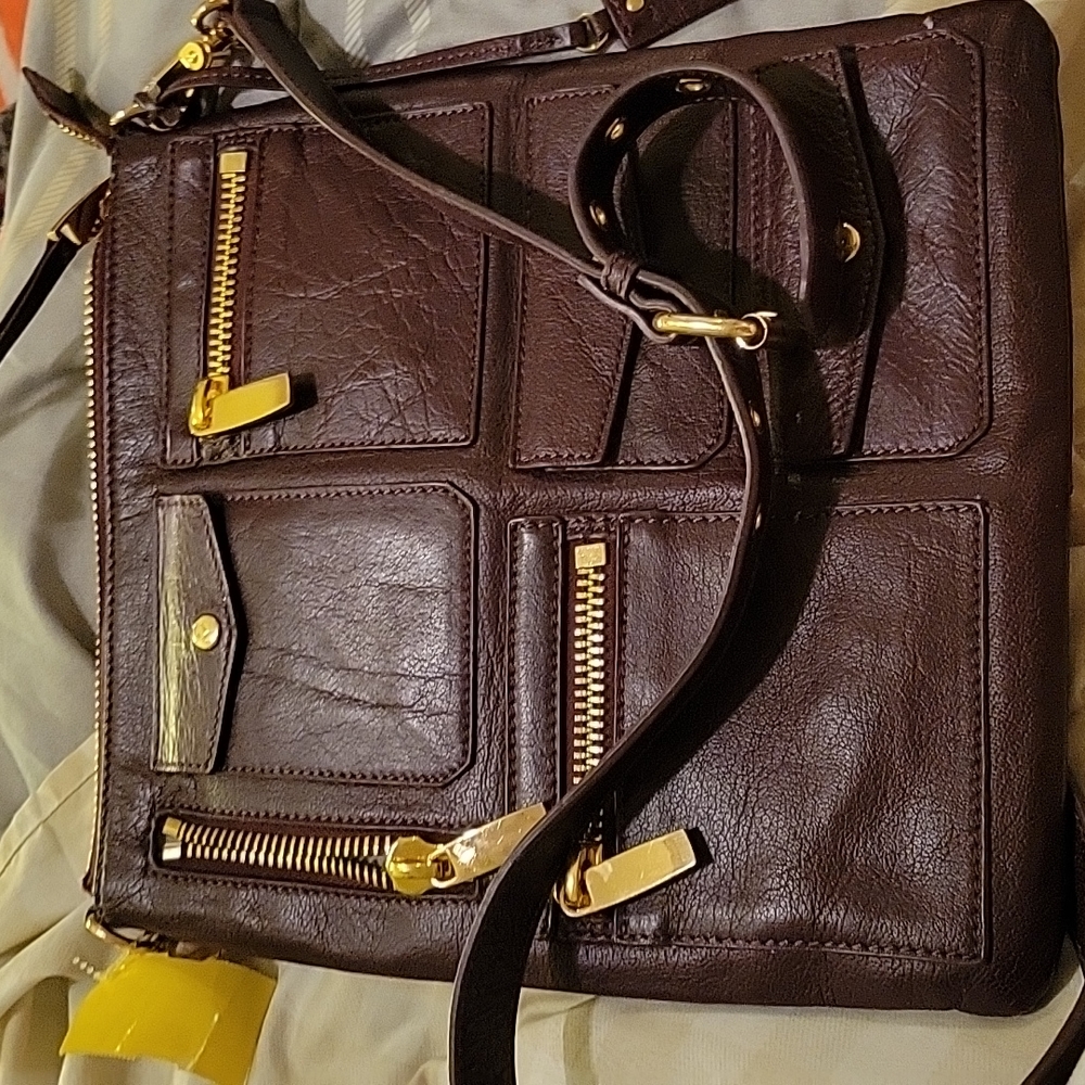 Burgundy - Via spiga leather bag